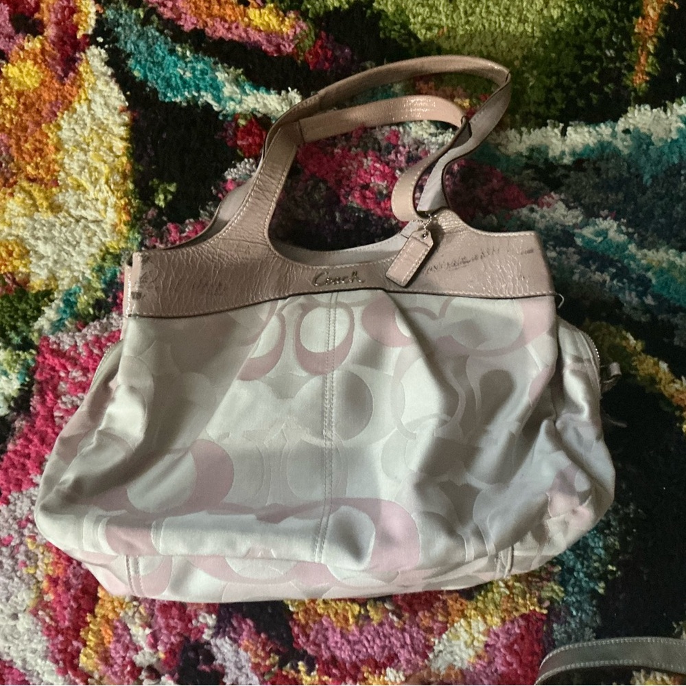 Coach Beige Leather Bag